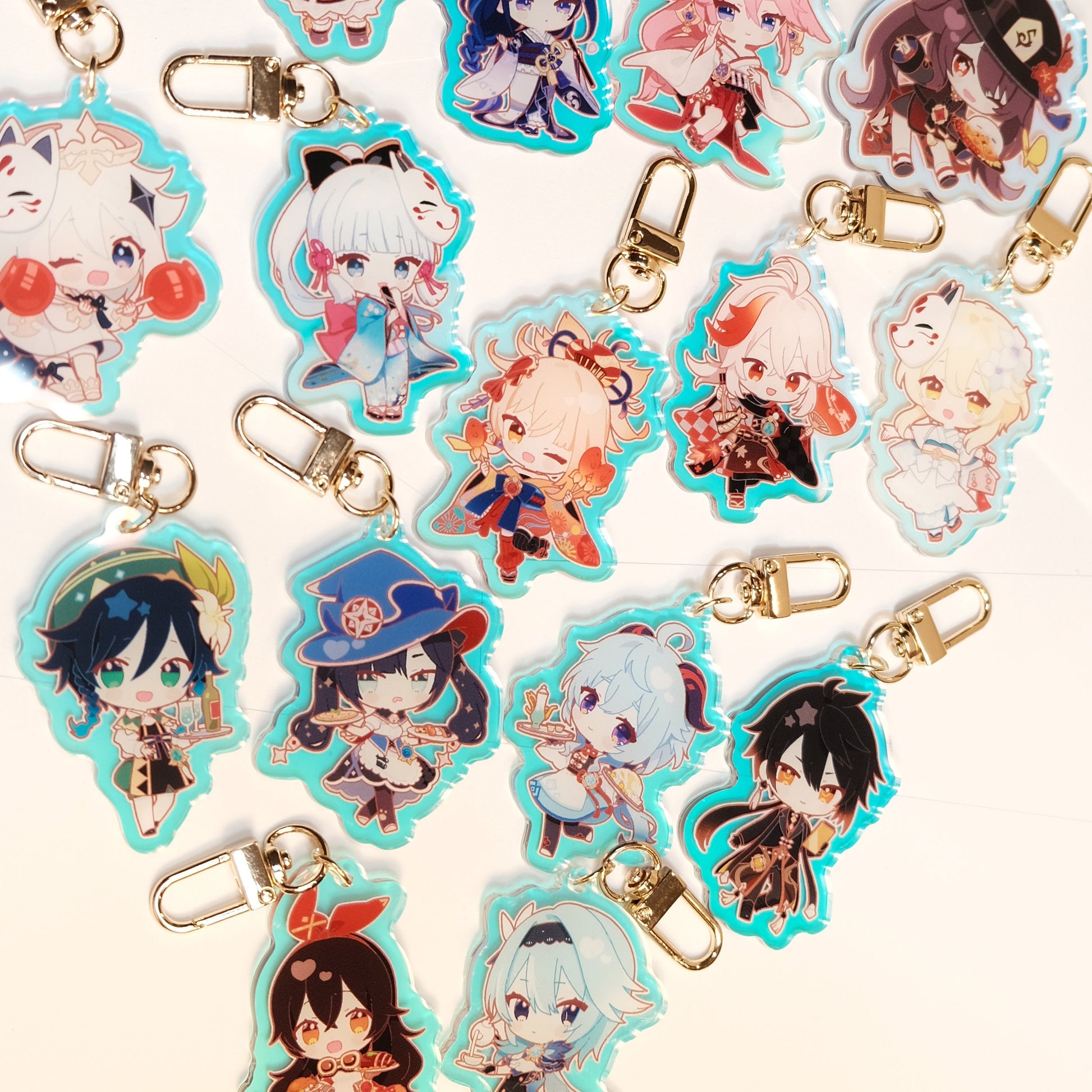 Buy 2 Get 1 FREE SALE!!!! - Genshin Impact Rainbow Acrylic Keychains - Perfect Gift!