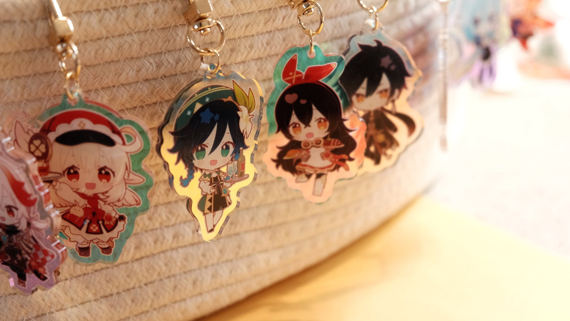 Buy 2 Get 1 FREE SALE!!!! - Genshin Impact Rainbow Acrylic Keychains - Perfect Gift!