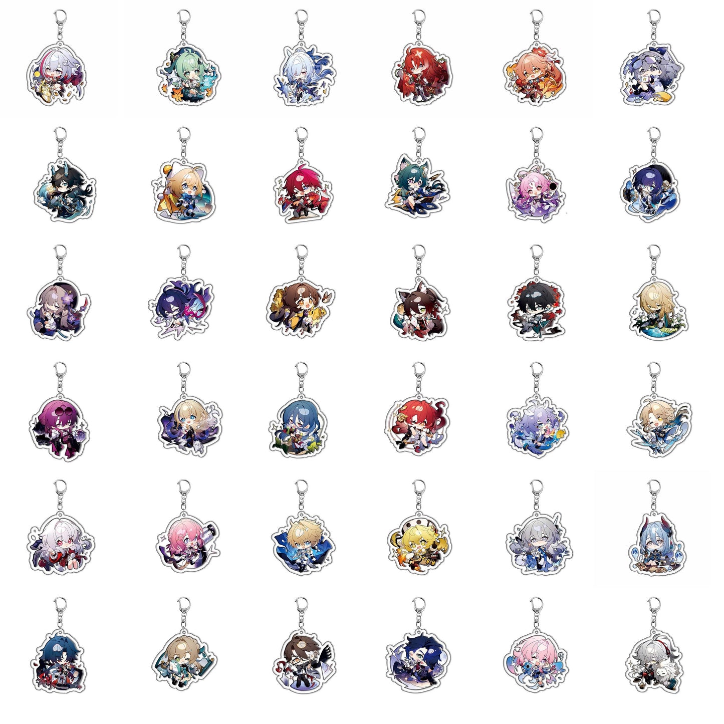 Small size - Honkai: Star Rail Character Keychains - High Quality