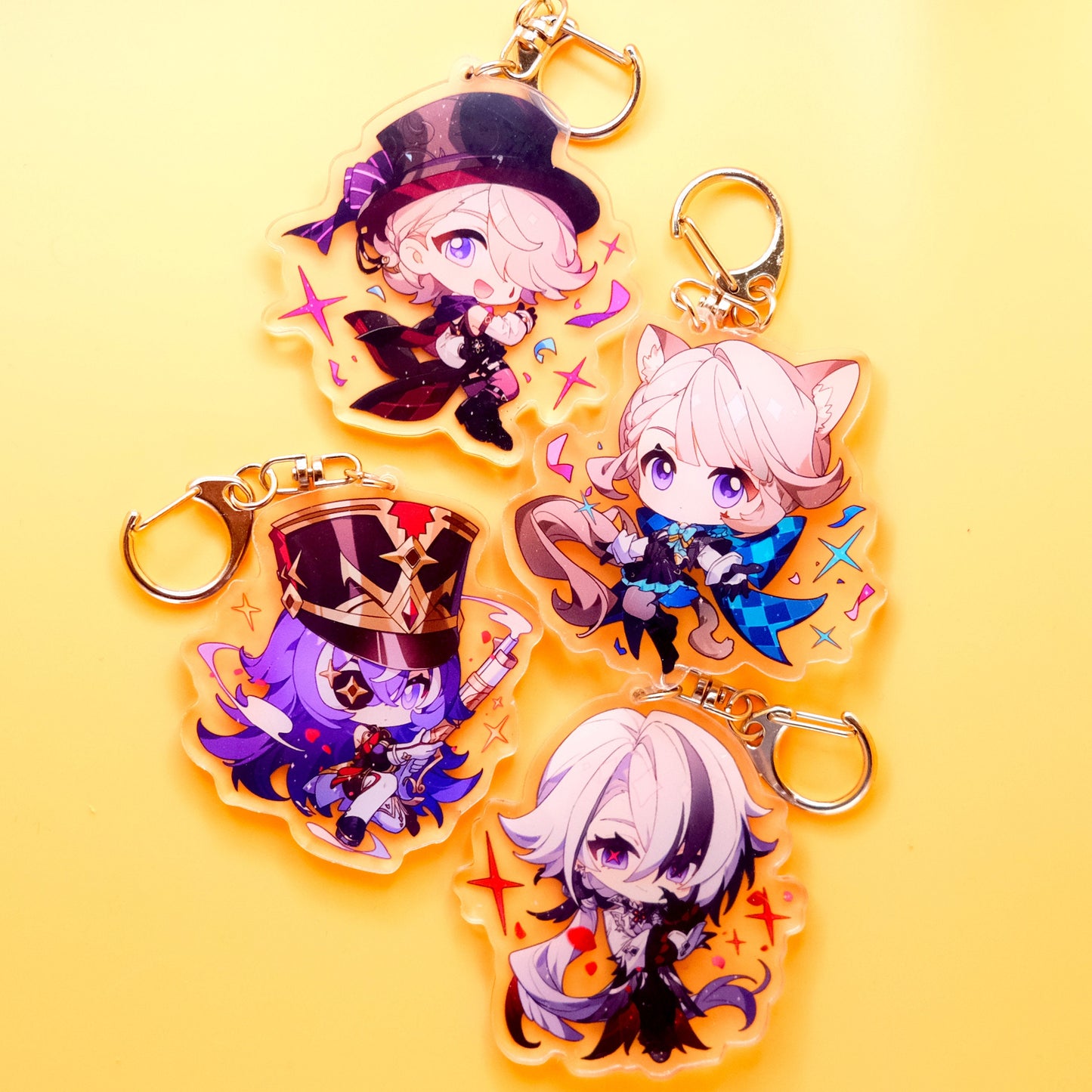 Fontaine and more - Genshin Impact Acrylic Keychains! Ultra High Quality! Perfect for Gifting!