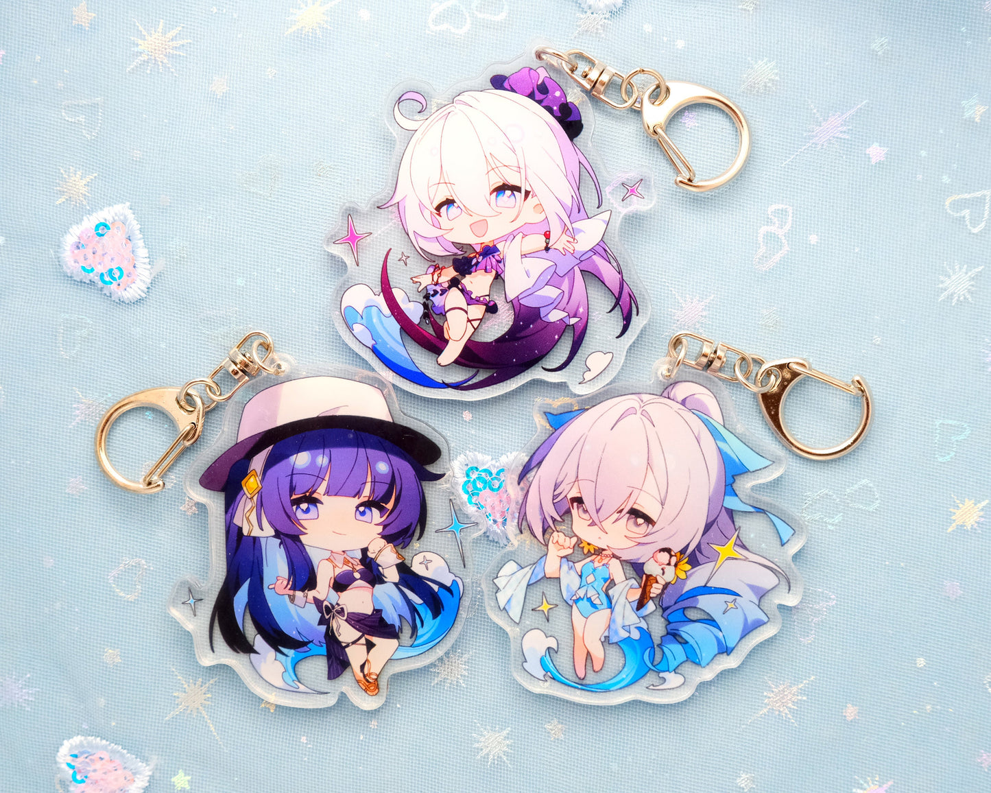 Honkai Impact 3rd - Character keychains - Summer edition!