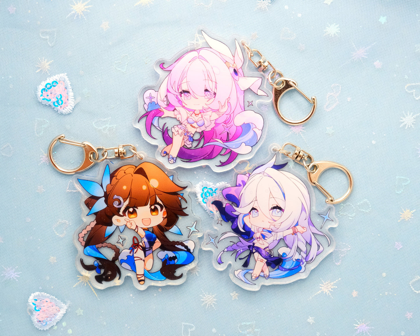 Honkai Impact 3rd - Character keychains - Summer edition!