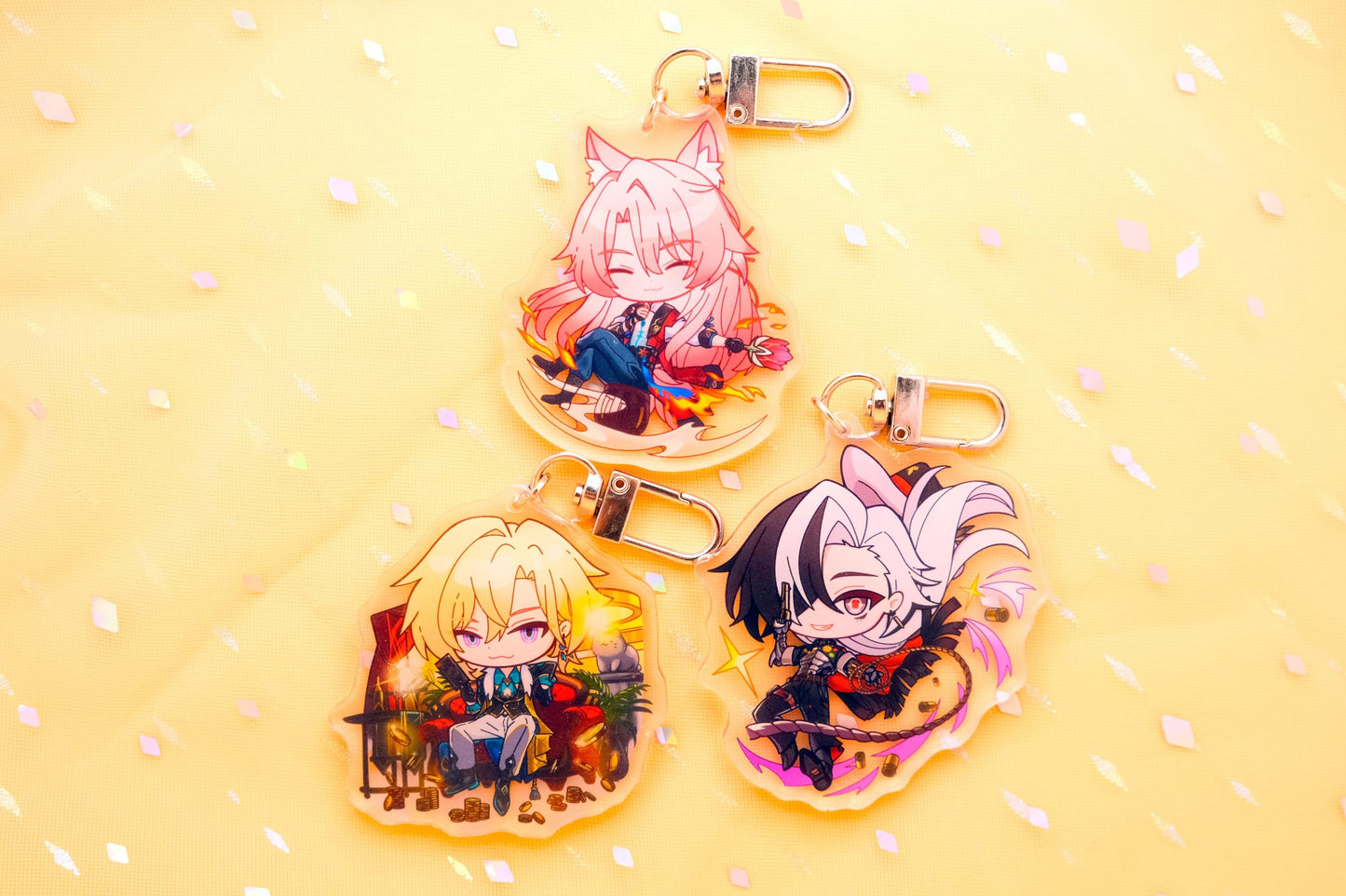 Jiaoqiu updated! - Honkai: Star Rail Character Splash Art Keychains / Series 2 - Ultra High Quality