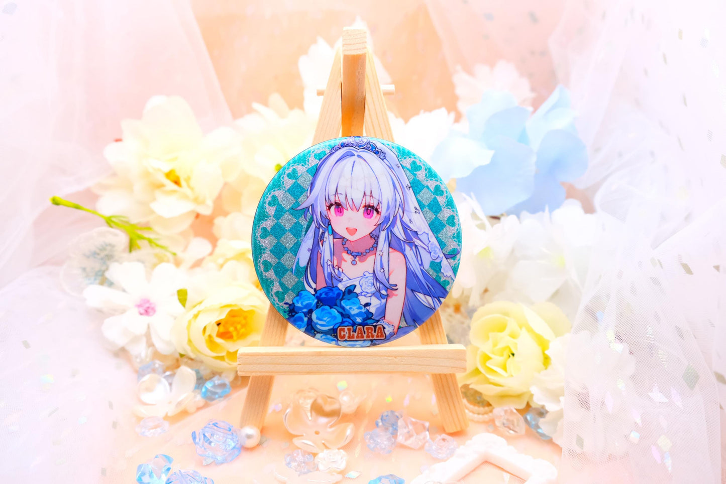 Honkai: Star Rail - Wedding Dress / 花嫁 Hanayome Bride Version - Pinback Button Badges - Sparkly / Ultra High Quality