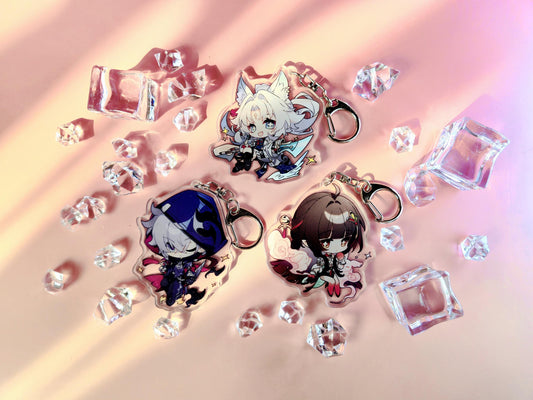 Honkai: Star Rail Character Keychains - Ultra High Quality - Feixiao / Moze / Lingsha - Patch 2.5