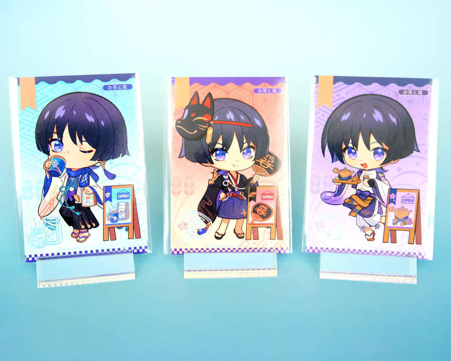 Genshin Impact - Wanderer / Scaramouche Chibi Daily - Photocard - Set of 3 - Perfect gift for Wanderer fans!