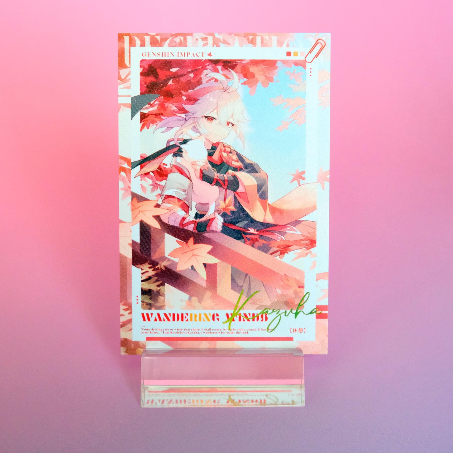 Genshin Impact - Respite - Kazuha & Xiao Photocard - Set of 2 - Original art with gold lettering!