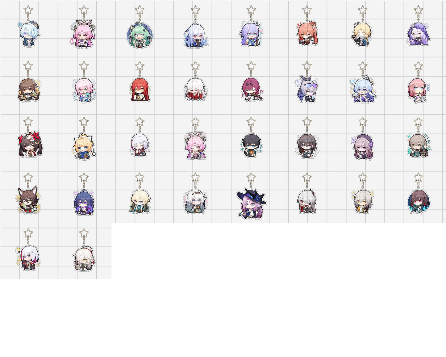 Honkai: Star Rail Exclusive Character Portrait Keychains - Perfect Gift for HSR Fans - Ultra High Quality