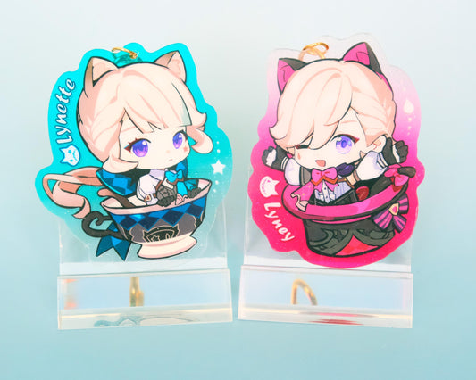 Genshin Impact - Lyney and Lynette Sibling Keychain Set! Set of 2! Perfect Gift for Siblings and Friends!