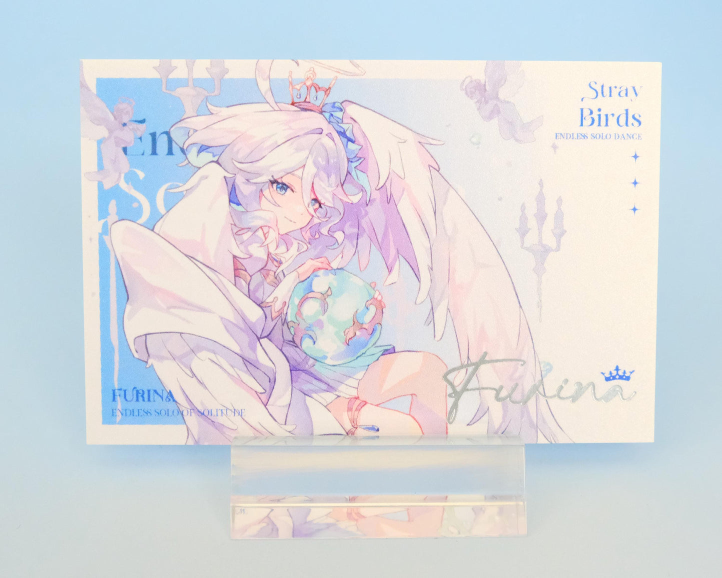 Genshin Impact - Stray Birds - Furina Photocard & Polaroid - Set of 2 - Angelic Furina Print Feat. Original Art!