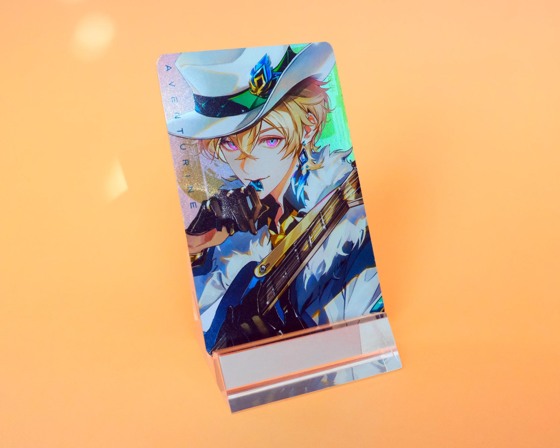 Honkai: Star Rail - Aventurine - Flashily Strum - Holographic Photocard - Double-sided print - Great wallet charm