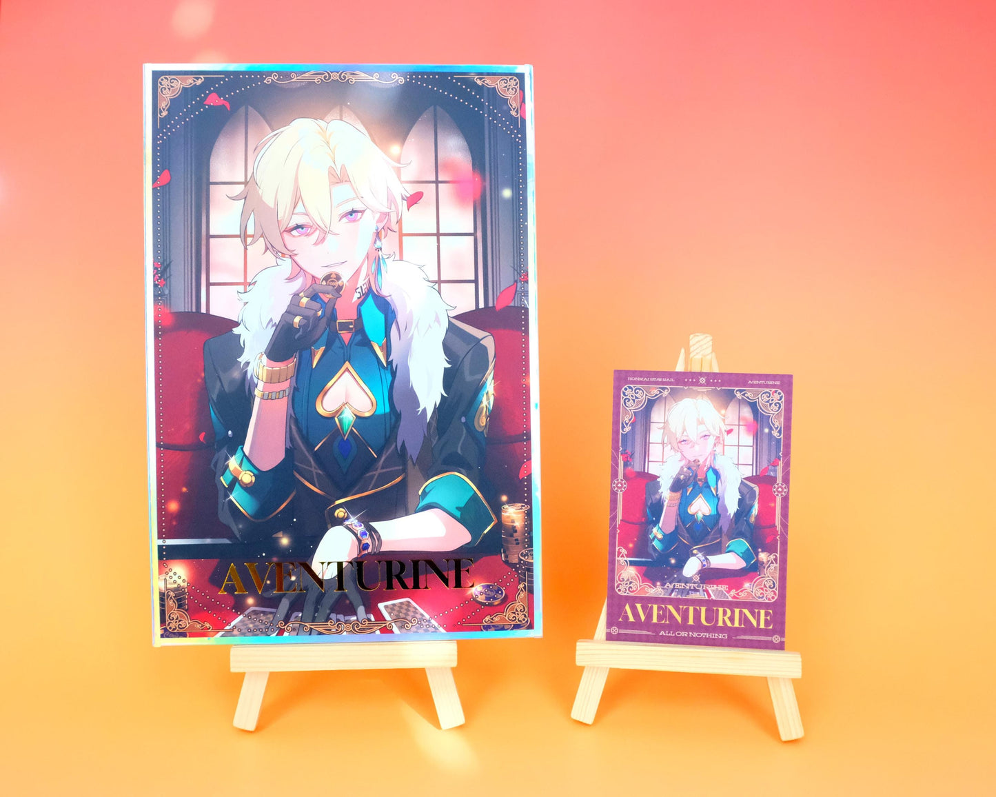 Honkai: Star Rail - All or Nothing - Aventurine Print and Photocard Set - Set of 2 - Perfect for Aventurine Fans!