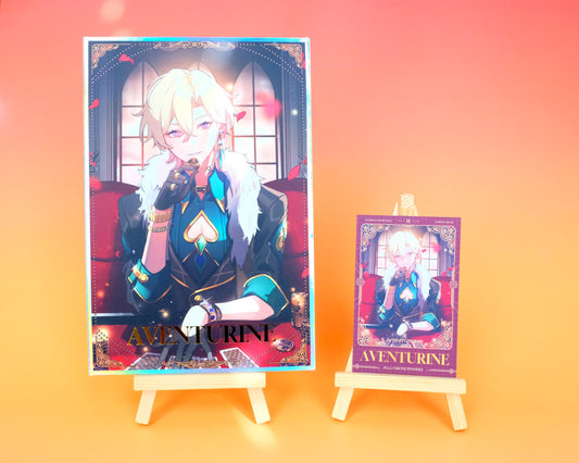 Honkai: Star Rail - All or Nothing - Aventurine Print and Photocard Set - Set of 2 - Perfect for Aventurine Fans!