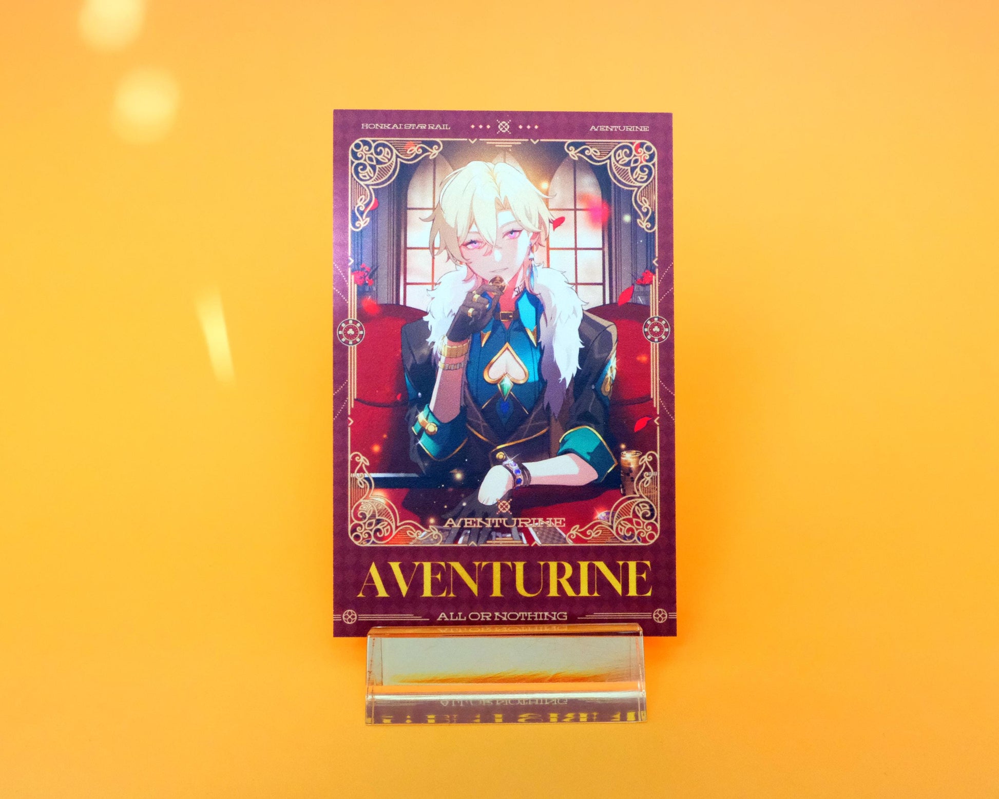 Honkai: Star Rail - All or Nothing - Aventurine Print and Photocard Set - Set of 2 - Perfect for Aventurine Fans!