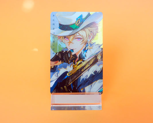 Honkai: Star Rail - Aventurine - Flashily Strum - Holographic Photocard - Double-sided print - Great wallet charm