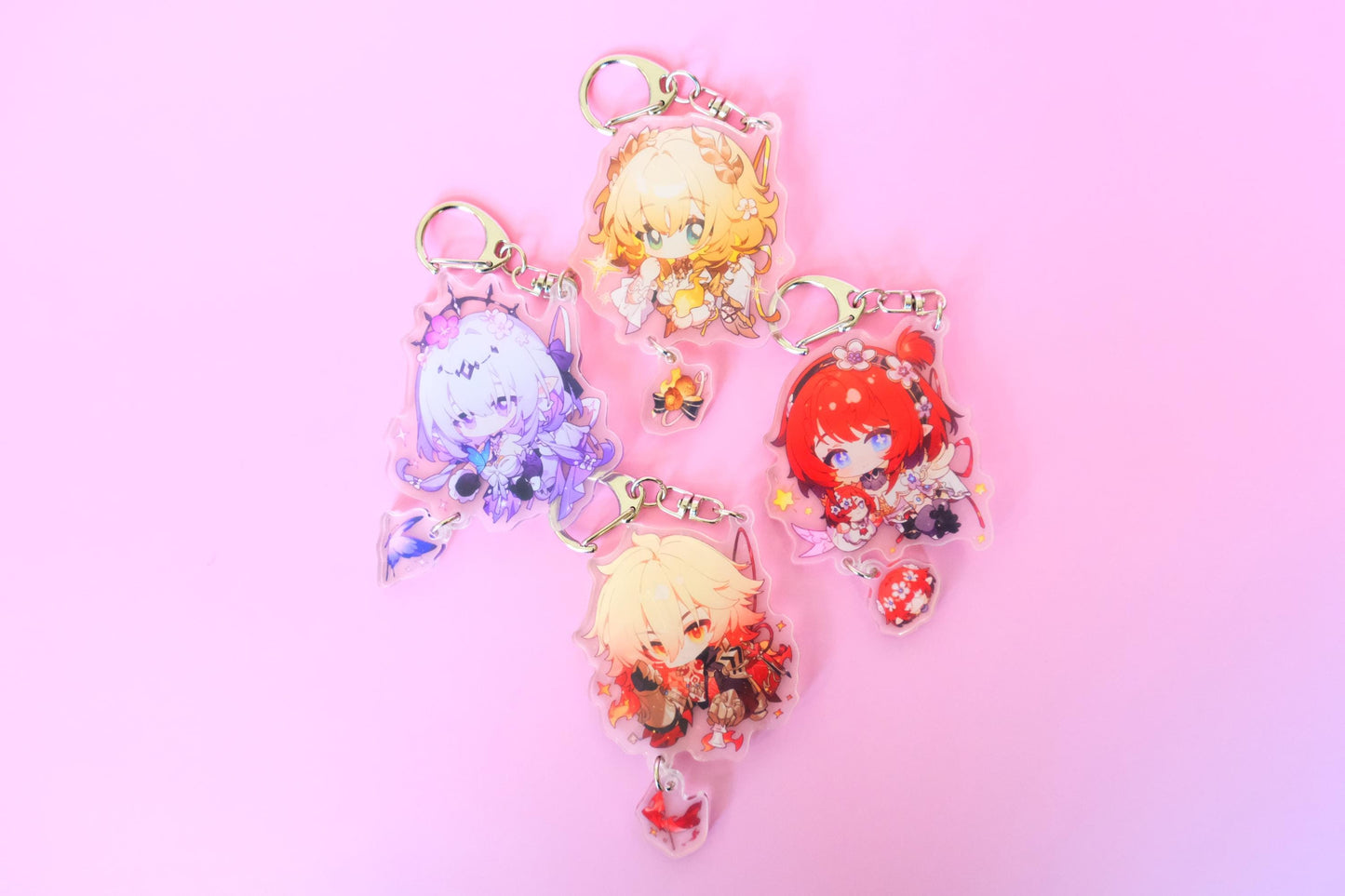 Amphoreus - Honkai: Star Rail - Character Art Keychains With Small Charm - Clear Acrylic - Ultra High Quality