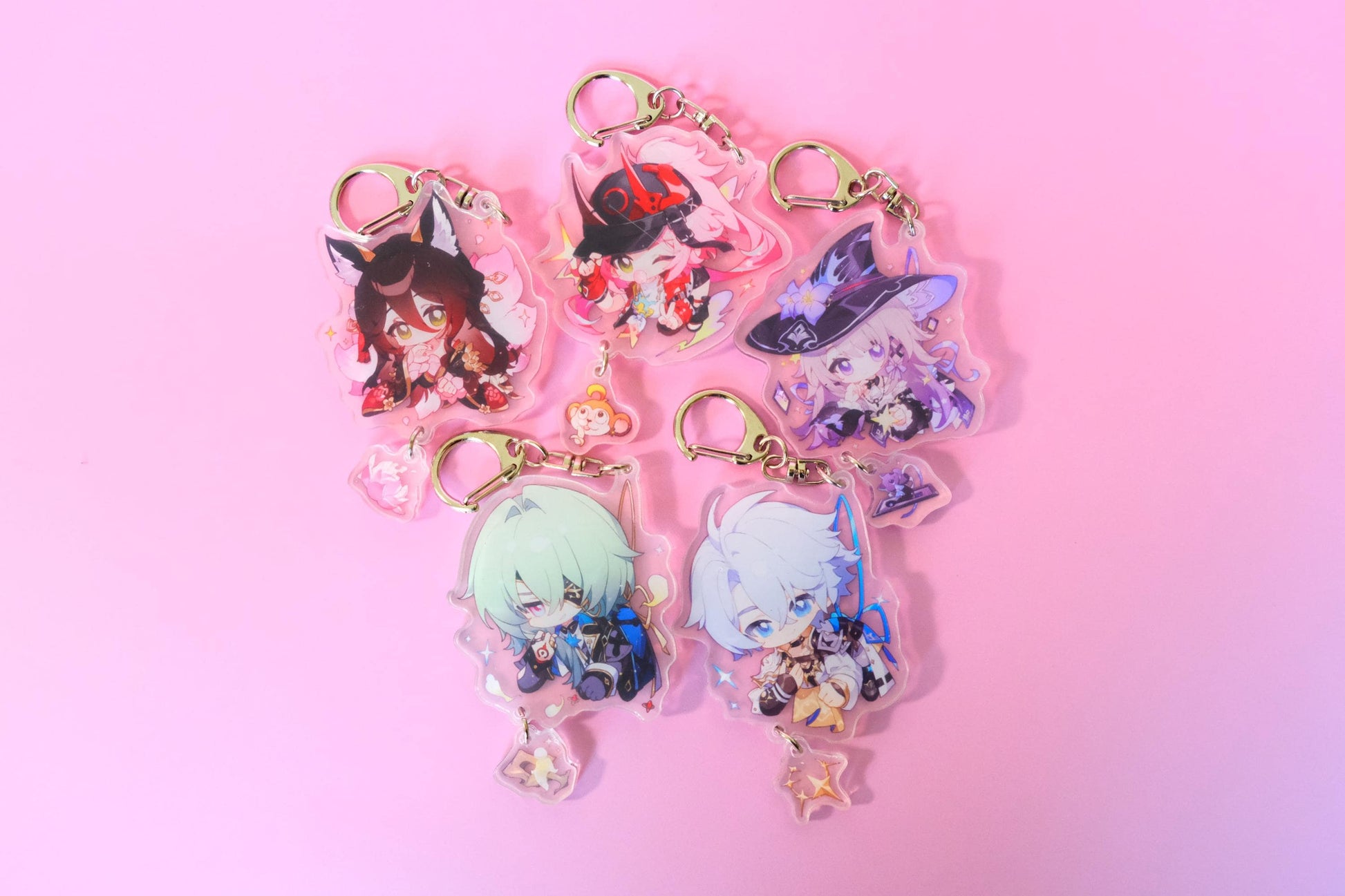 Amphoreus - Honkai: Star Rail - Character Art Keychains With Small Charm - Clear Acrylic - Ultra High Quality