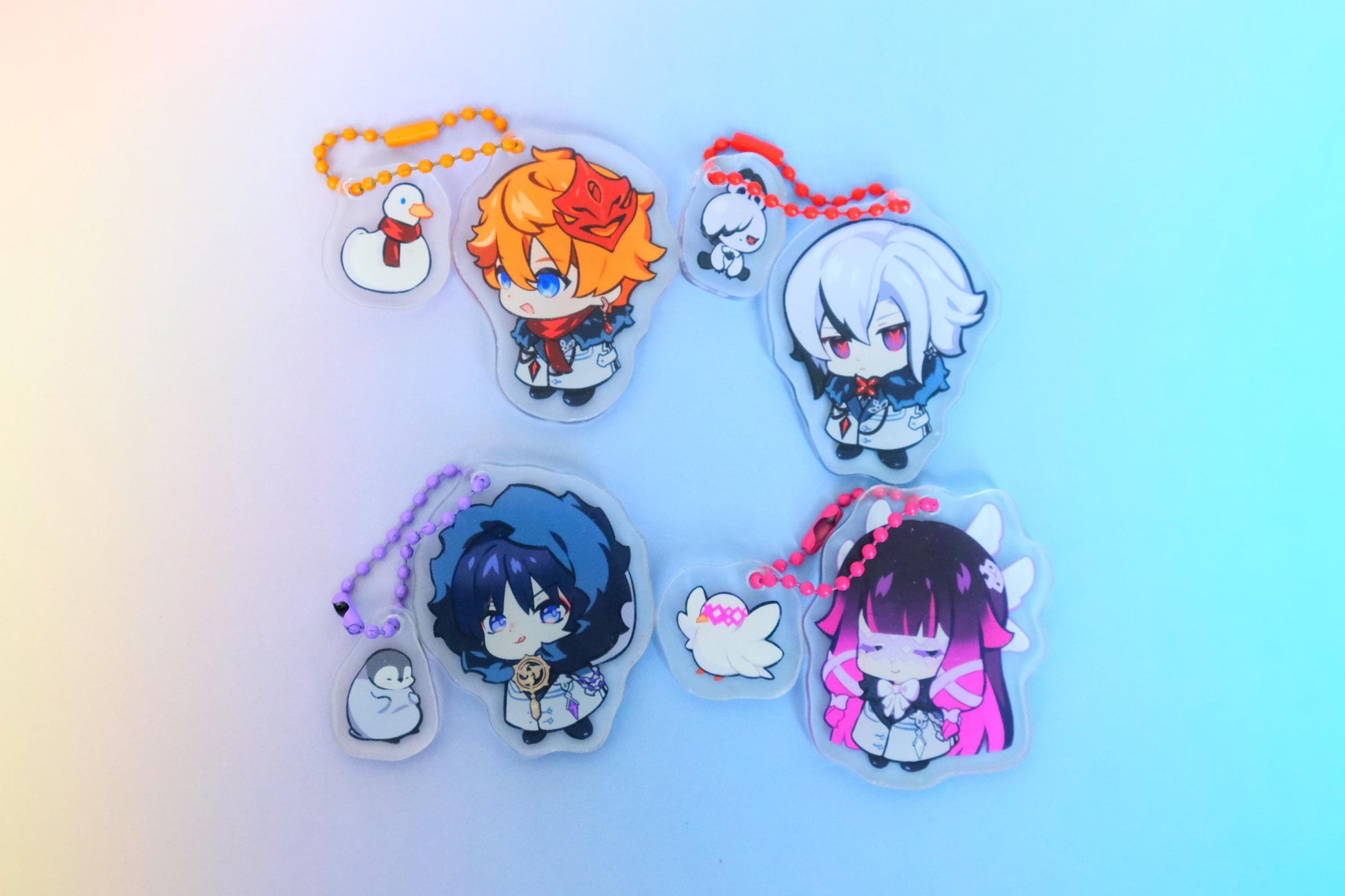 Genshin Impact - Fatui Harbingers - Keychain with small charm - Take your favorite Harbinger with you! - Original Art