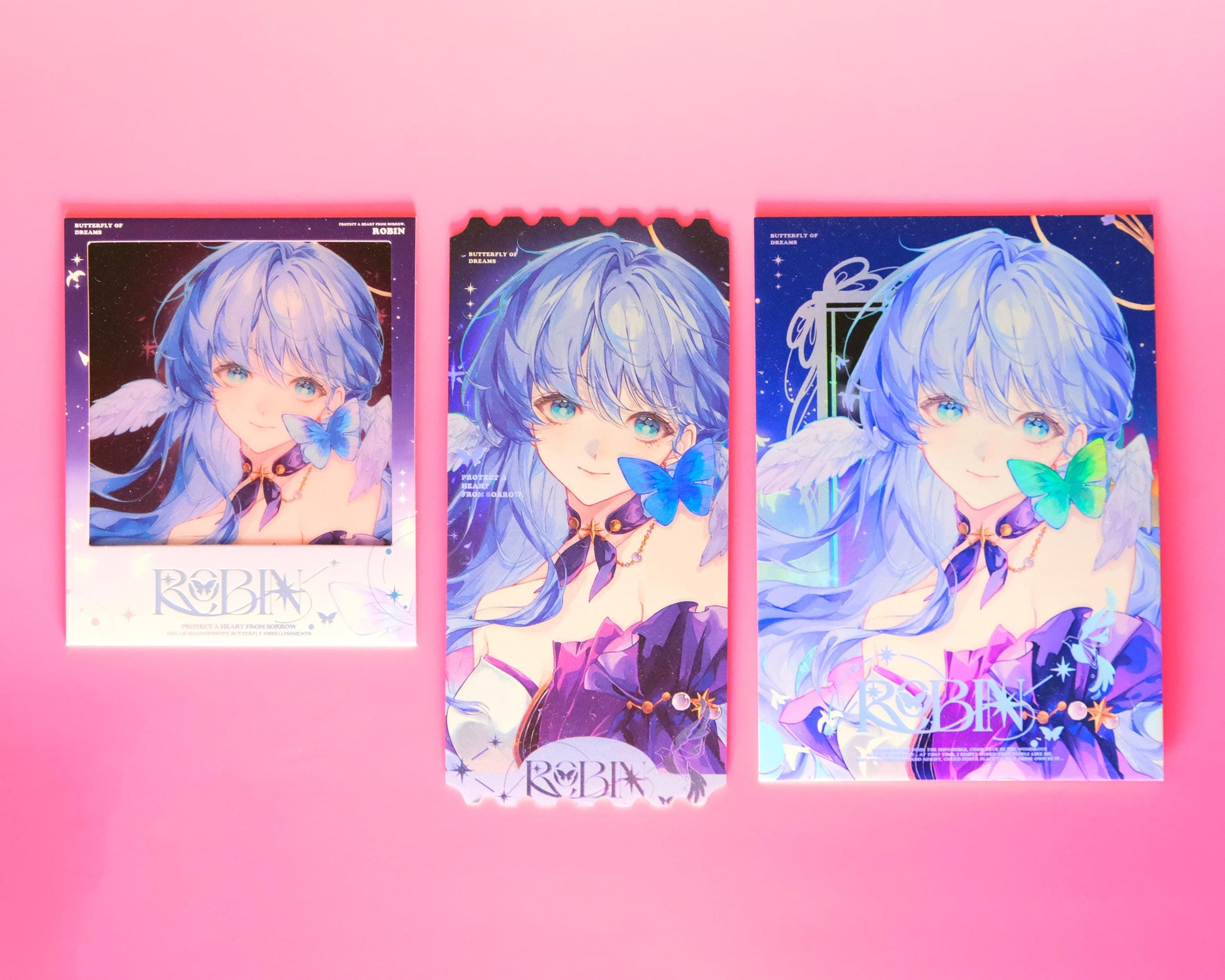 Honkai Star Rail - Robin - Holographic Photocard, Polaroid, Ticket Set of 3 - High quality prints and material