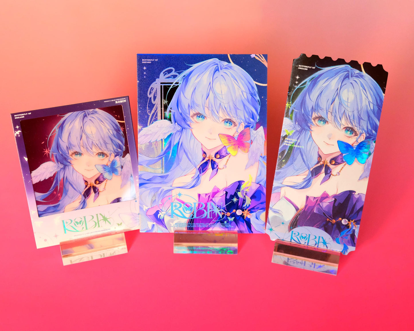 Honkai Star Rail - Robin - Holographic Photocard, Polaroid, Ticket Set of 3 - High quality prints and material