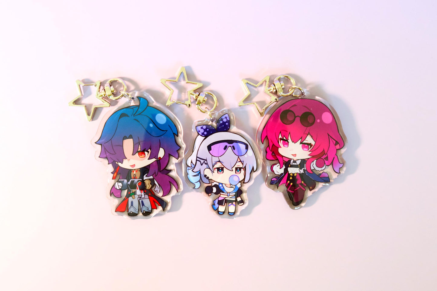 Honkai: Star Rail - Stellaron Hunters Keychain - Kafka / Silver Wolf / Blade - Set of 3 - Resin - Double-sided