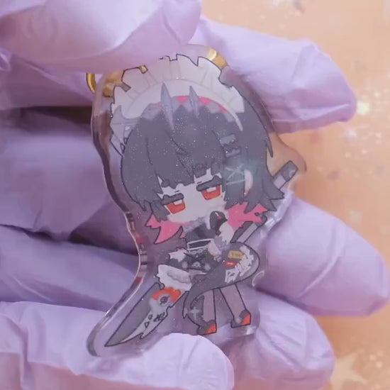 Billy & Ellen Updated! - Zenless Zone Zero Character Art Keychains - Resin and Acrylic - Adorable design / Ultra high quality!