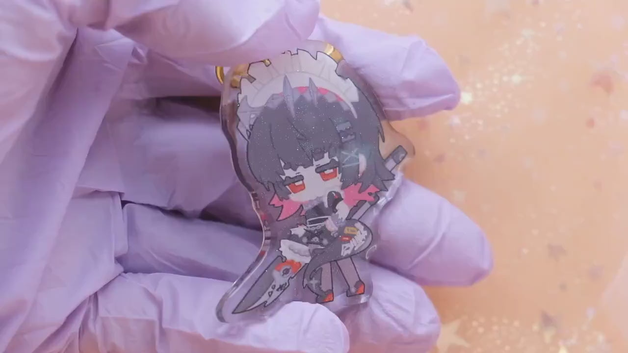 Billy & Ellen Updated! - Zenless Zone Zero Character Art Keychains - Resin and Acrylic - Adorable design / Ultra high quality!